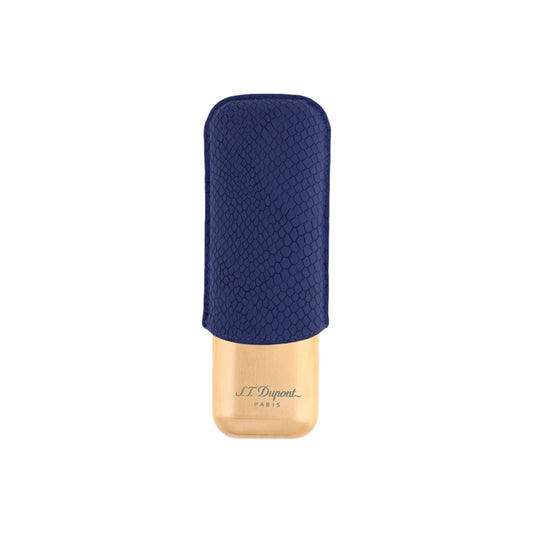 Dupont 2 Cigars Case Dragon Blue